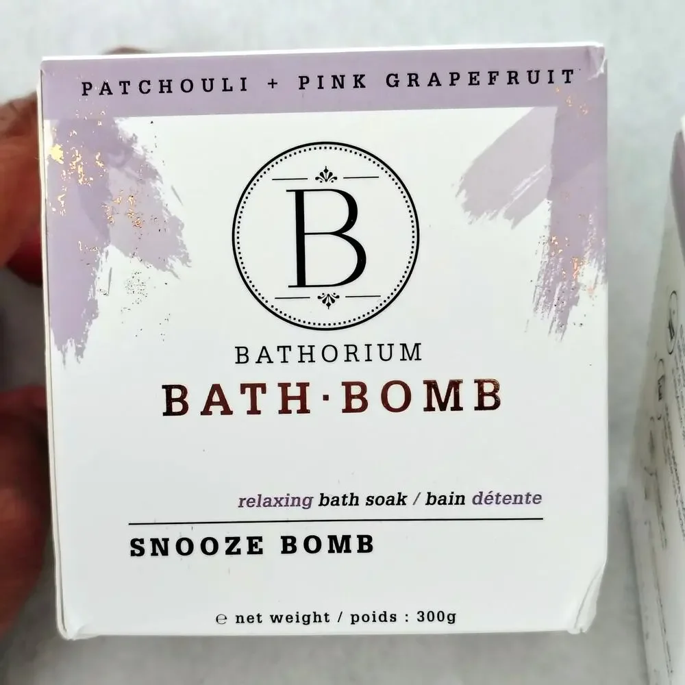 2 Bathorium Crush Patchouli Pink Grapefruit Relaxing Bath Soak Bath Bomb 300g